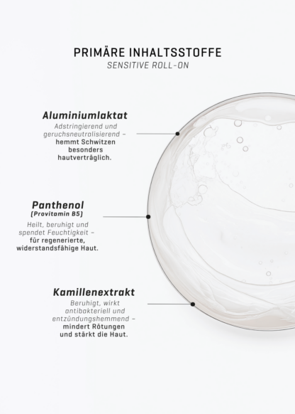 Sensitive Roll-On primäre Inhaltsstoffe