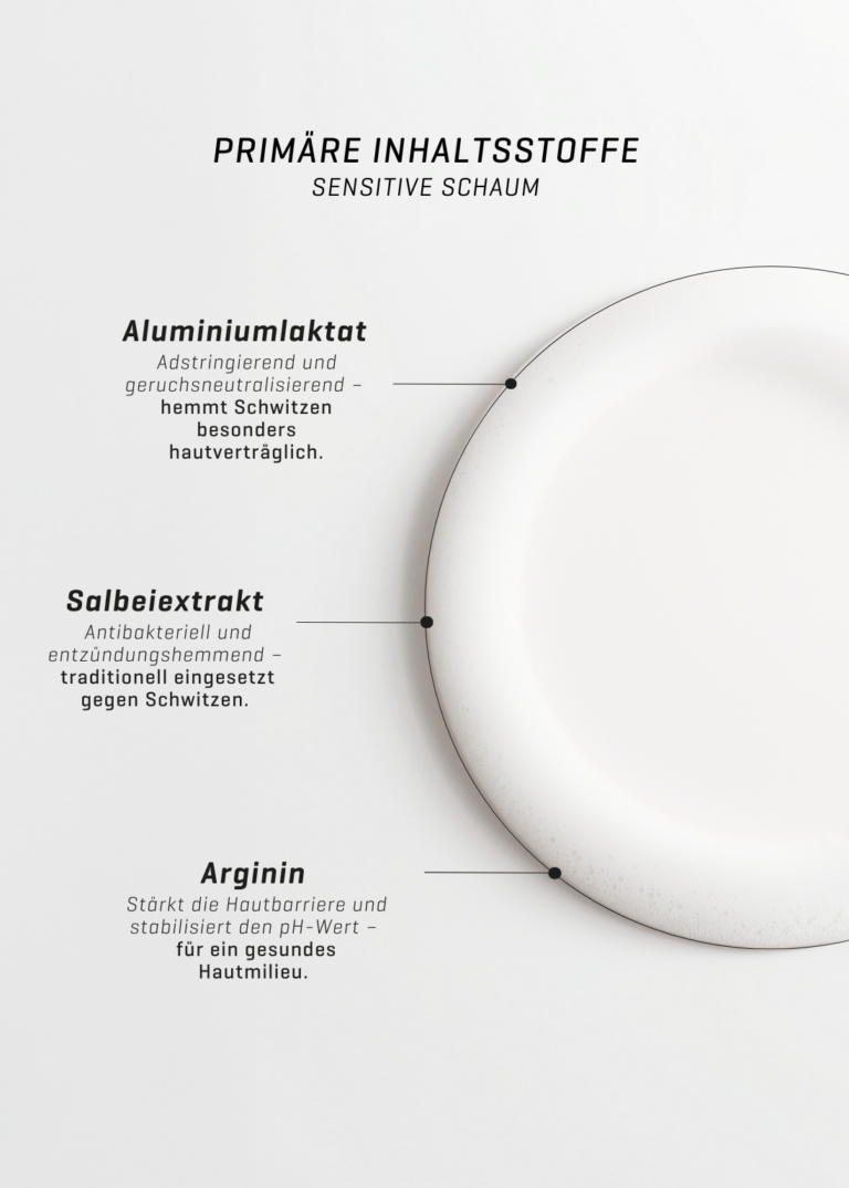 Sensitive Schaum primäre Inhaltsstoffe