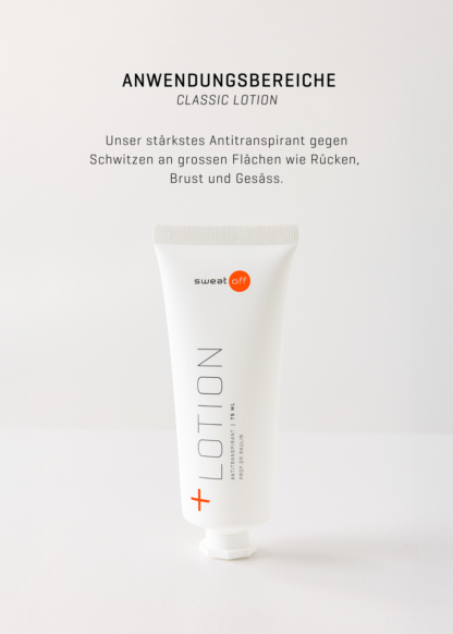 Classic_Lotion_Anwendungsbereich mit Produktfoto